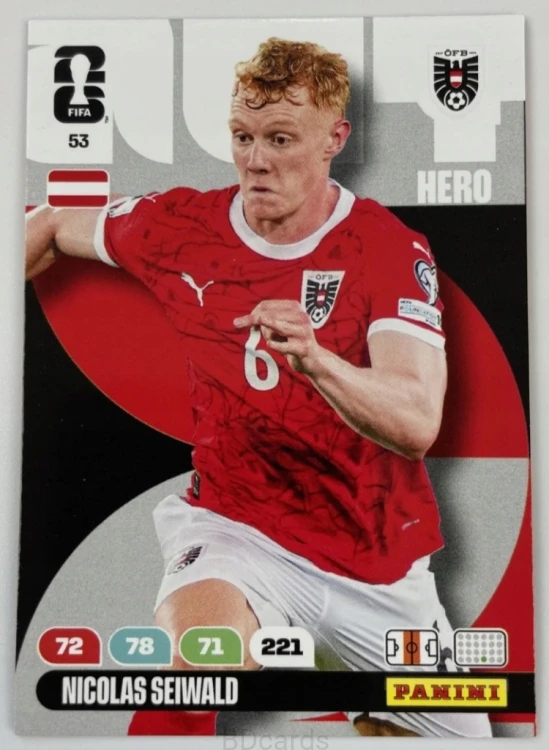 2026 Panini World Cup Nicolas Seiwald Austria Nr 53 Hero /EC