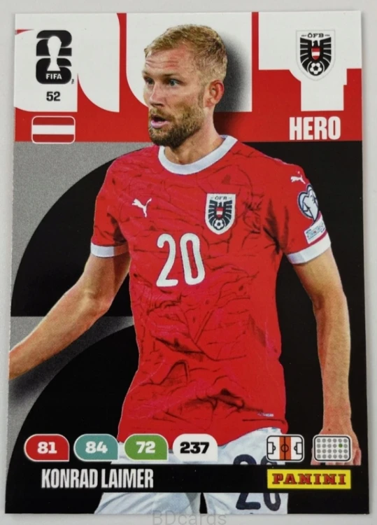 2026 Panini World Cup Konrad Laimer Austria Nr 52 Hero /EC