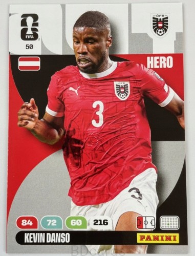 2026 Panini World Cup Kevin Danso Austria Nr 50 Hero /EC