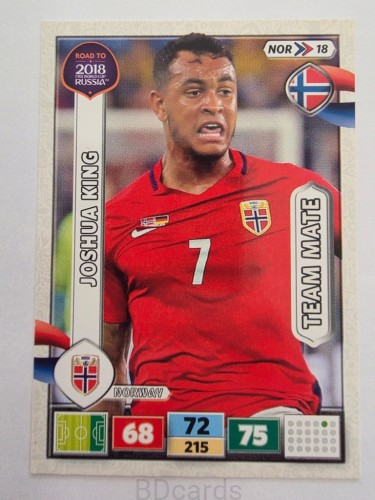 2018 Panini Road To World Cup Russia Joshua King Norwegia Nor 18