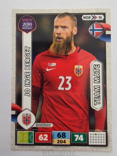 2018 Panini Road To World Cup Russia Jo Inge Berget Norwegia Nor 16