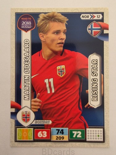 2018 Panini Road To World Cup Russia Martin Odegaard Norwegia Nor 12