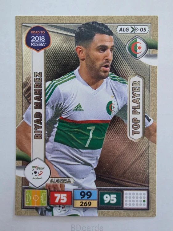 2018 Panini Road To World Cup Russia Riyad Mahrez Top Player Algieria Alg 5