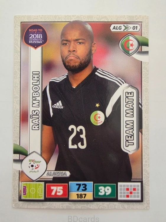 2018 Panini Road To World Cup Russia Rais M'Bolhi Algieria Alg 1