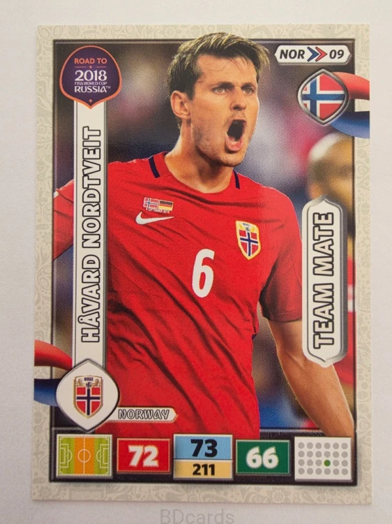 2018 Panini Road To World Cup Russia Havard Nordtveit Norwegia Nor 9