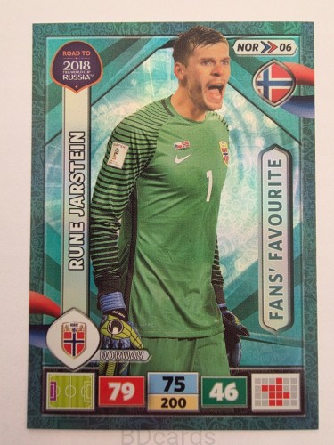 2018 Panini Road To World Cup Russia Rune Jarstein Fans Norwegia Nor 6