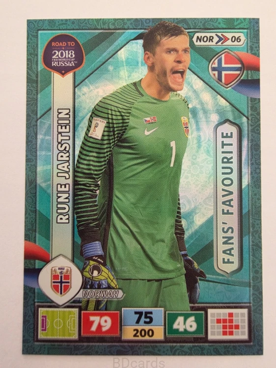 2018 Panini Road To World Cup Russia Rune Jarstein Fans Norwegia Nor 6