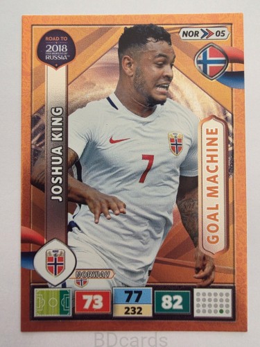 2018 Panini Road To World Cup Russia Joshua King Defensive Norwegia Nor 5