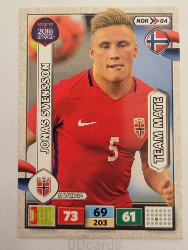2018 Panini Road To World Cup Russia Jonas Stevensson Norwegia Nor 4