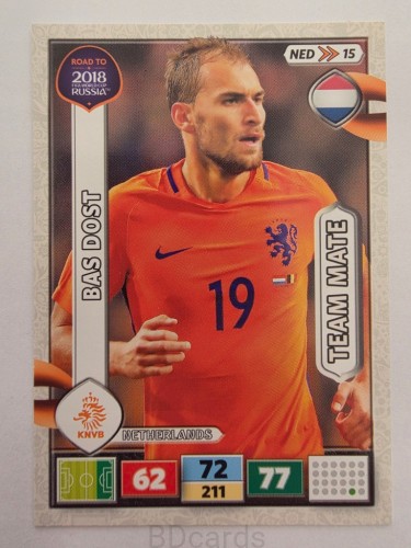 2018 Panini Road To World Cup Russia Bas Dost Holandia Hol 15