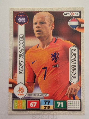 2018 Panini Road To World Cup Russia Davy Klassen Holandia Hol 10