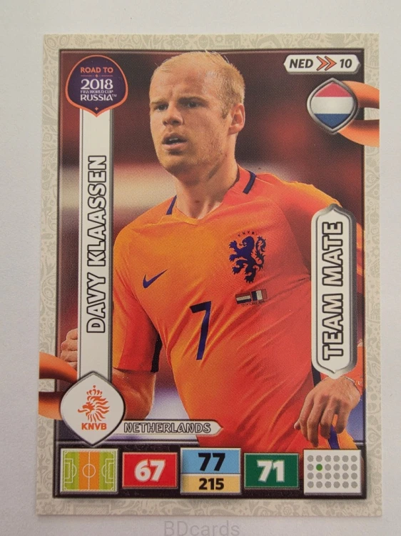 2018 Panini Road To World Cup Russia Davy Klassen Holandia Hol 10