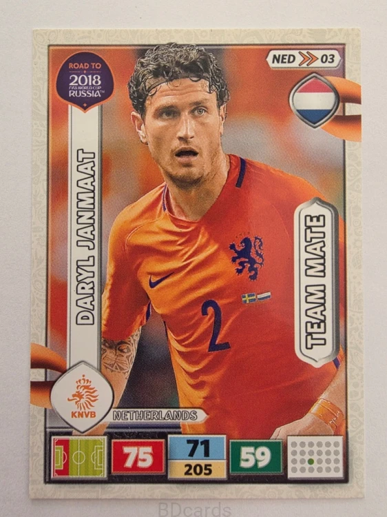 2018 Panini Road To World Cup Russia Daryl Janmaat Holandia Hol 3