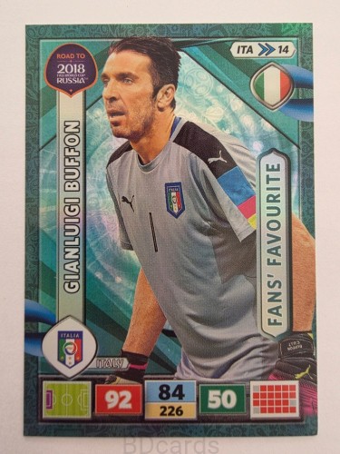 2018 Panini Road To World Cup Russia Gianluigi Buffon Fans Włochy Ita 14
