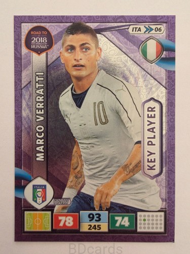 2018 Panini Road To World Cup Russia Marco Verratti Key Włochy Ita 6