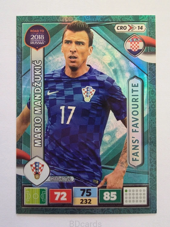 2018 Panini Road To World Cup Russia Mario Mandżukić Fans Chorwacja Cro 14