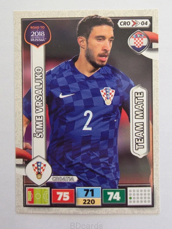 2018 Panini Road To World Cup Russia Nikola Sime Vrsaljko Chorwacja Cro 4