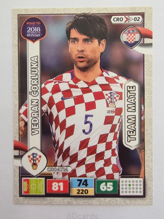 2018 Panini Road To World Cup Russia Nikola Vedrlan Corluka Chorwacja Cro 2