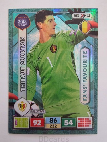 2018 Panini Road To World Cup Russia Thibaut Courtois Fans Belgia Bel 13