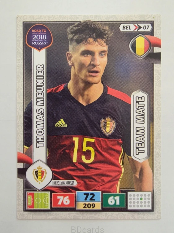 2018 Panini Road To World Cup Russia Thomas Meunier Belgia Bel 7
