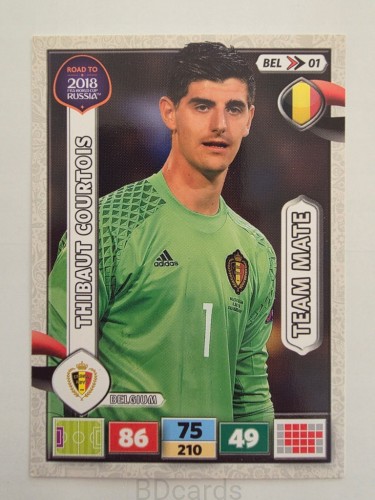 2018 Panini Road To World Cup Russia Thibaut Courtois Belgia Bel 1