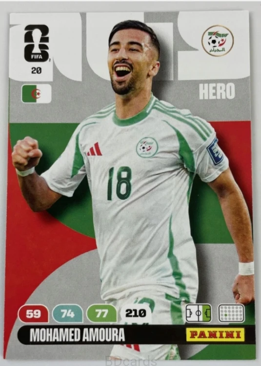2026 Panini World Cup Mohamed Amoura Nr 20 Hero Algieria /EC