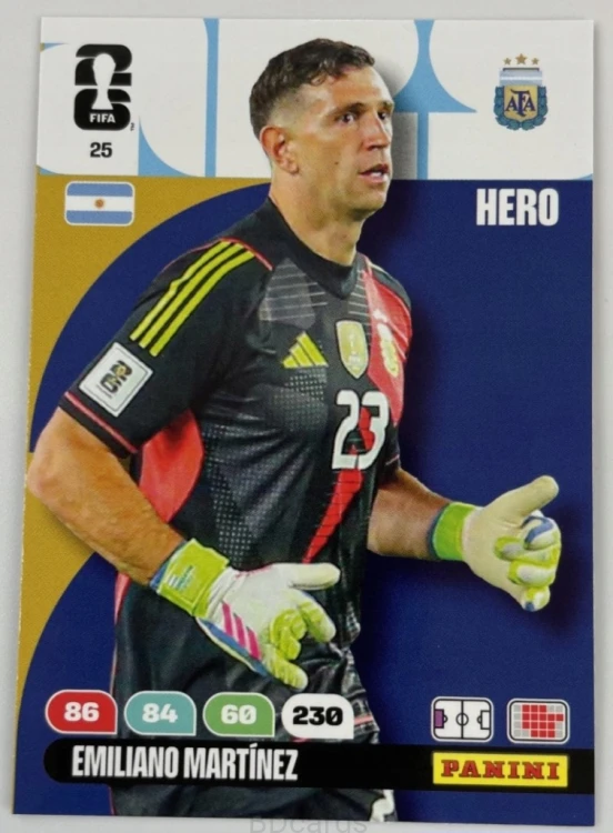 2026 Panini World Cup Emiliano Martinez Nr 25 Argentyna Hero /EC