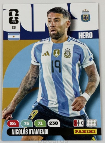 2026 Panini World Cup Nicolas Otamendi Nr 28 Argentyna Hero /EC