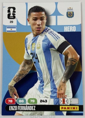 2026 Panini World Cup Enzo Fernandez Nr 29 Argentyna Hero /EC