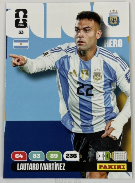 2026 Panini World Cup Lautaro Martinez Nr 33 Argentyna Hero /EC