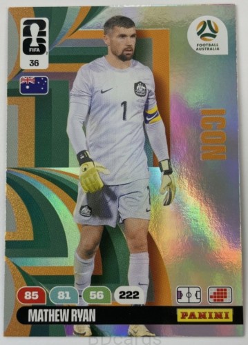 2026 Panini World Cup Mathew Ryan Australia Nr 36 Icon /EC