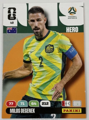 2026 Panini World Cup Milos Degenek Australia Nr 40 Hero /EC
