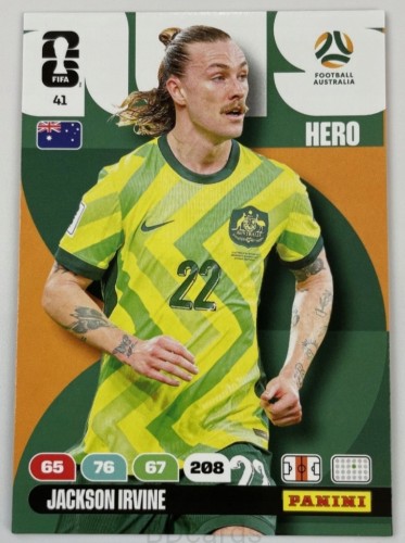 2026 Panini World Cup Jackson Irvine Australia Nr 41 Hero /EC