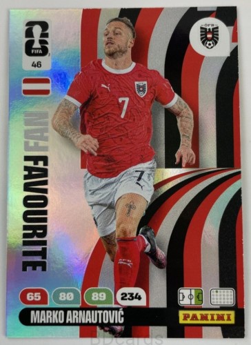 2026 Panini World Cup Marko Arnautović Austria Nr 46 Fan /EC